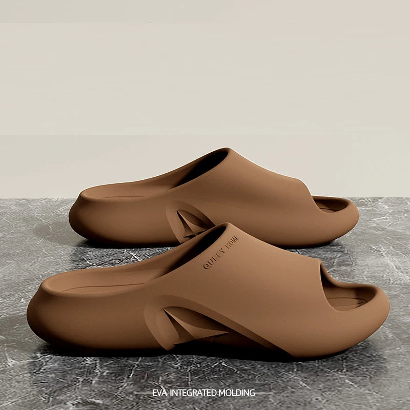 2025 Summer Men Sandals Antislip Casual Beach Shoes Open Toe Breathable Bathroom Slippers Platform Cozy Men Slippers