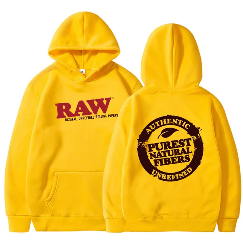 RAW Fashion Hoodie Men'S Sweatshirt Polar Fleece Hooded Harajuku Hip Hop Casual Men'S Ladies Hoodie High Quality Pullover Hoodie