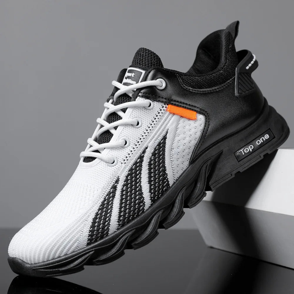 Fashion Men Sneakers Mesh Casual Shoes Lac-Up Men Shoes Lightweight Vulcanize Shoes Walking Sneakers Zapatillas Hombre