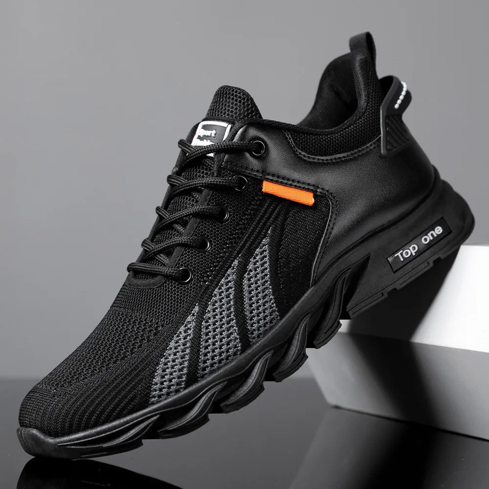 Fashion Men Sneakers Mesh Casual Shoes Lac-Up Men Shoes Lightweight Vulcanize Shoes Walking Sneakers Zapatillas Hombre
