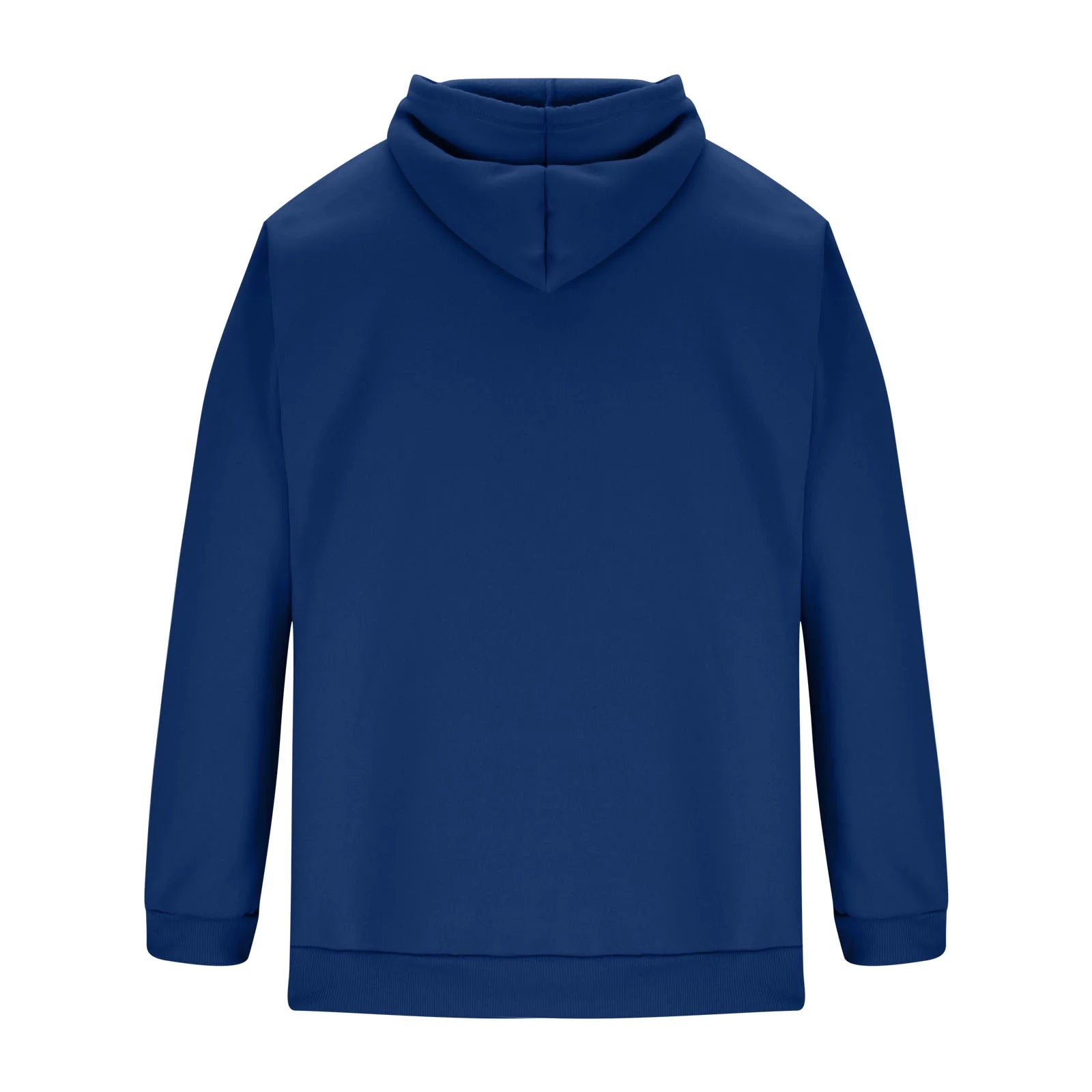 Men Cotton Hoodies Plain Casual Hooded Collar Drawstring Hoodies Pullover Sweatshirts Solid Color Long Sleeve Spring Shirts 2025 Dark Blue,L