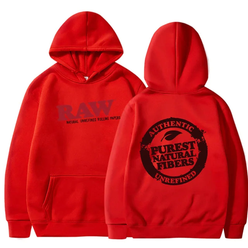 RAW Fashion Hoodie Men'S Sweatshirt Polar Fleece Hooded Harajuku Hip Hop Casual Men'S Ladies Hoodie High Quality Pullover Hoodie