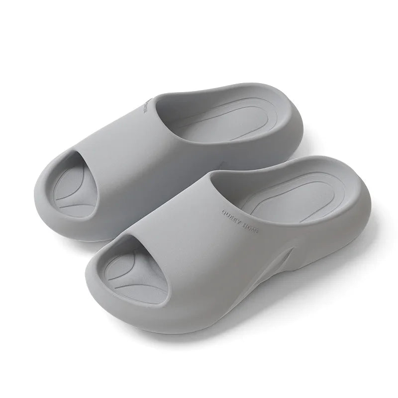 2025 Summer Men Sandals Antislip Casual Beach Shoes Open Toe Breathable Bathroom Slippers Platform Cozy Men Slippers