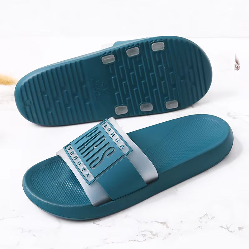 Summer Men Slippers Indoor Home Slides Bathroom Slippers Casual Massage Loafers Outdoor Clogs Garden Shoes Beach Mules