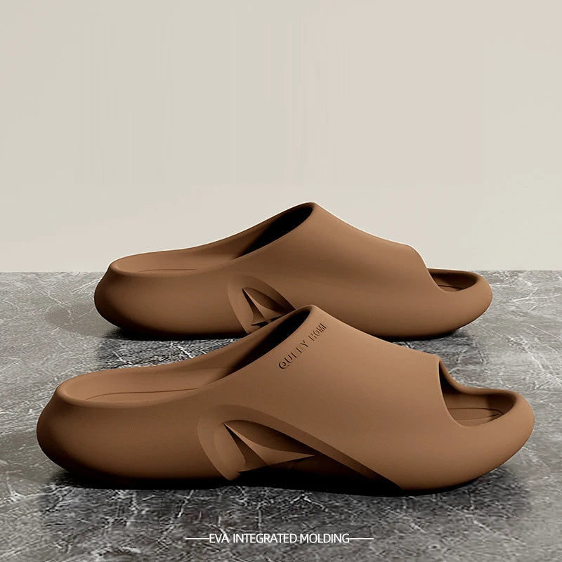 2025 Summer Men Sandals Antislip Casual Beach Shoes Open Toe Breathable Bathroom Slippers Platform Cozy Men Slippers