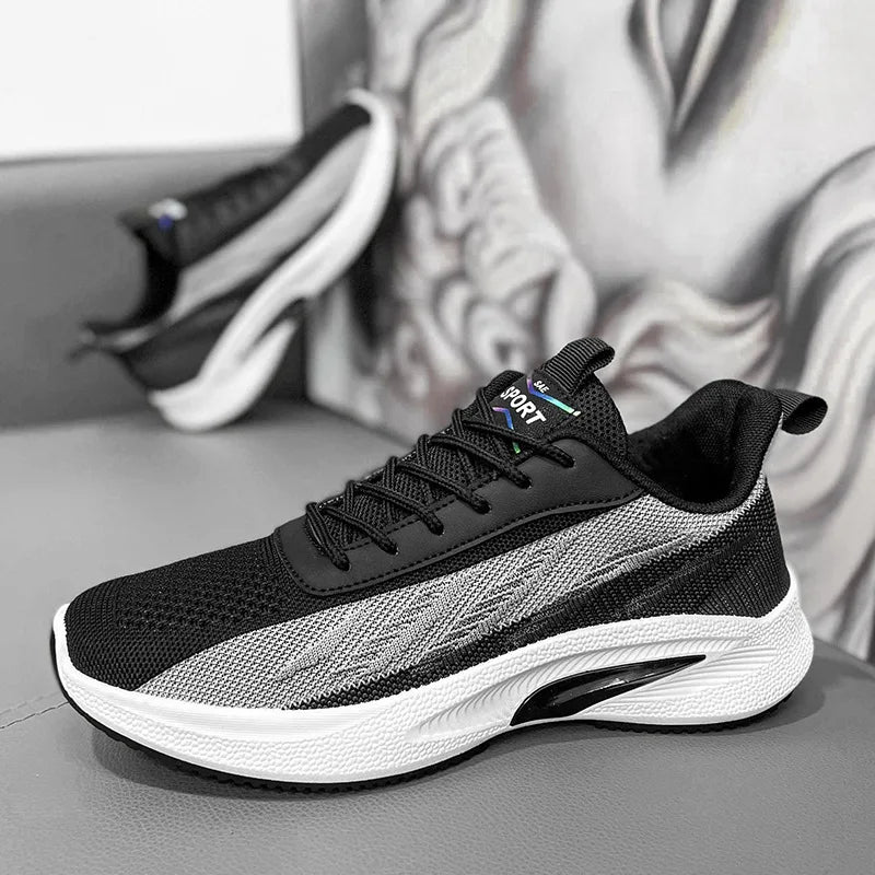 Fashion Men Sneakers Mesh Casual Shoes Lac-Up Men Shoes Lightweight Vulcanize Shoes Walking Sneakers Zapatillas Hombre