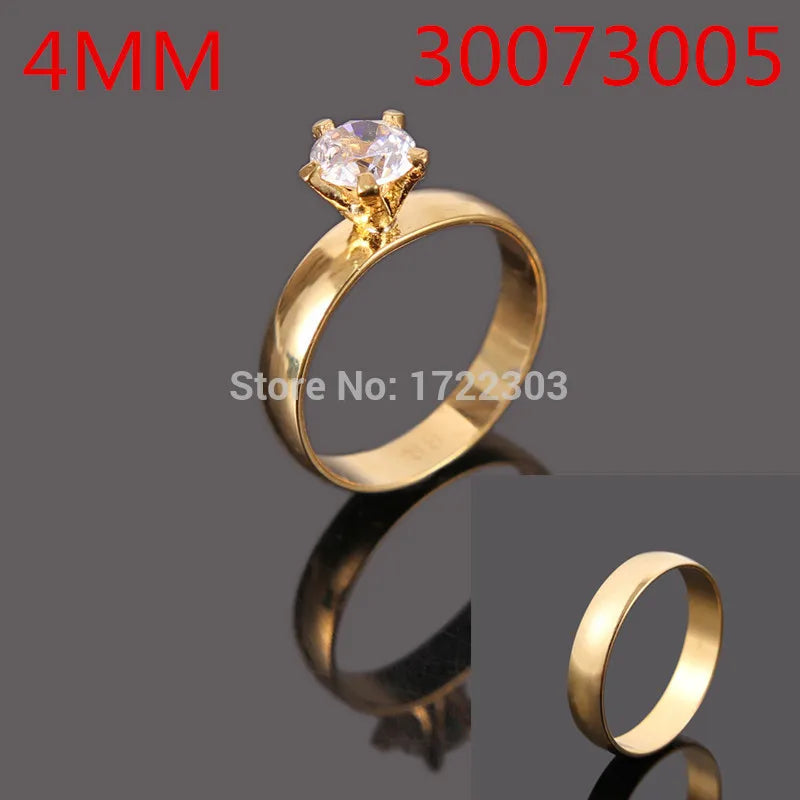 Fashion Wedding Ring for Couples Inlay CZ Zirconia Engagement Jewelry Finger Rings