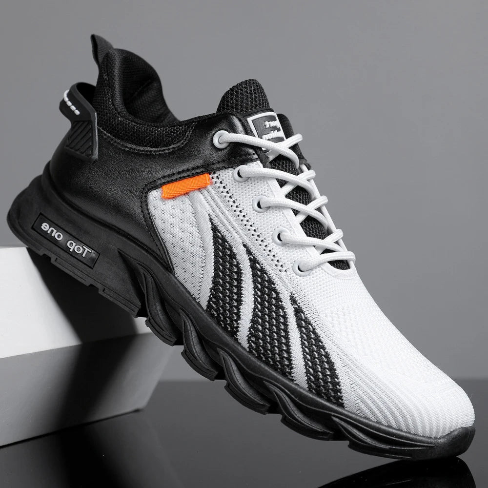 Fashion Men Sneakers Mesh Casual Shoes Lac-Up Men Shoes Lightweight Vulcanize Shoes Walking Sneakers Zapatillas Hombre