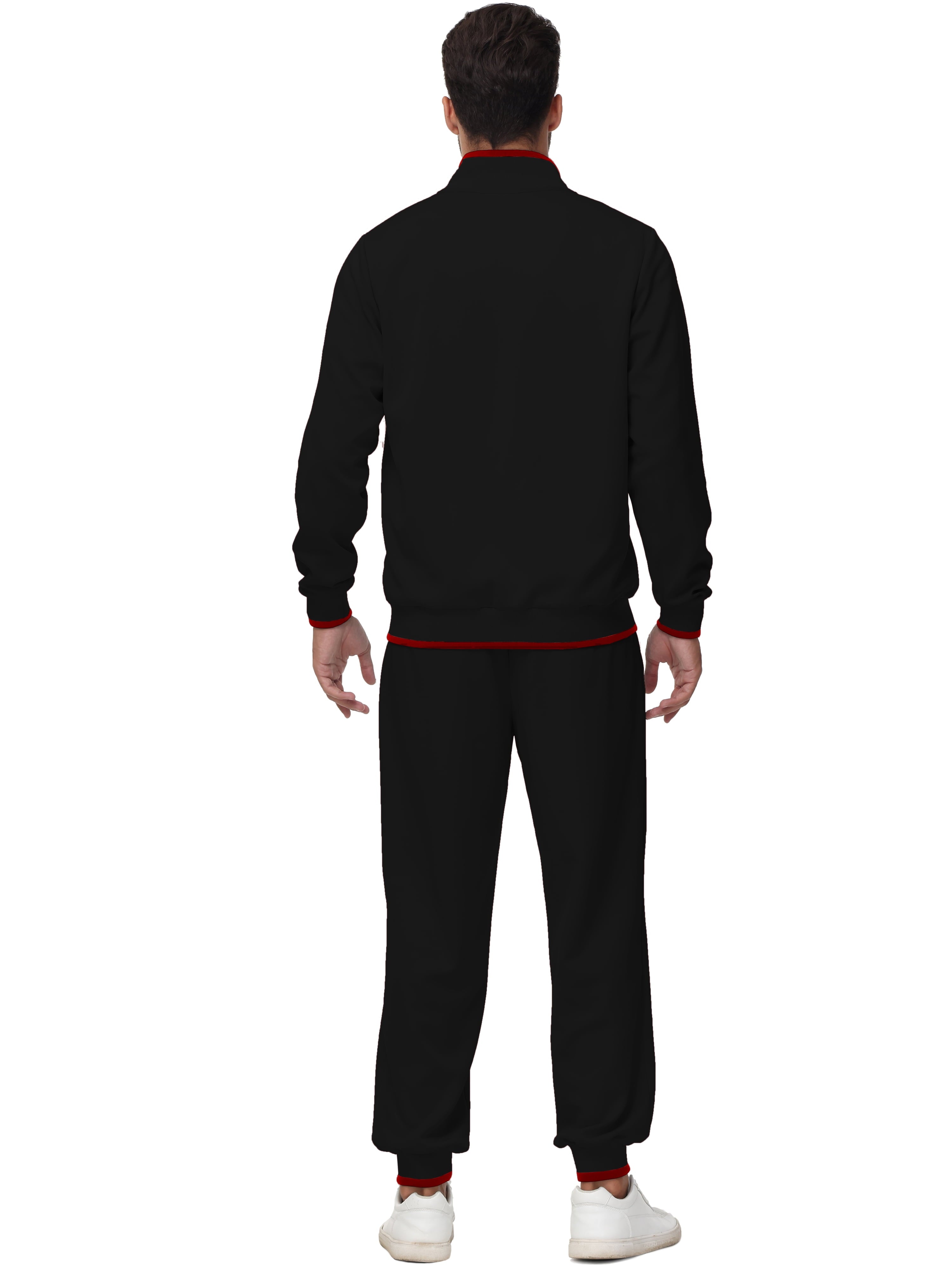 Men'S Tracksuits Sweatsuits for Men Set Track Suits 2 Piece Casual Athletic Jogging Warm up Full Zip Sweat Suits Black XL