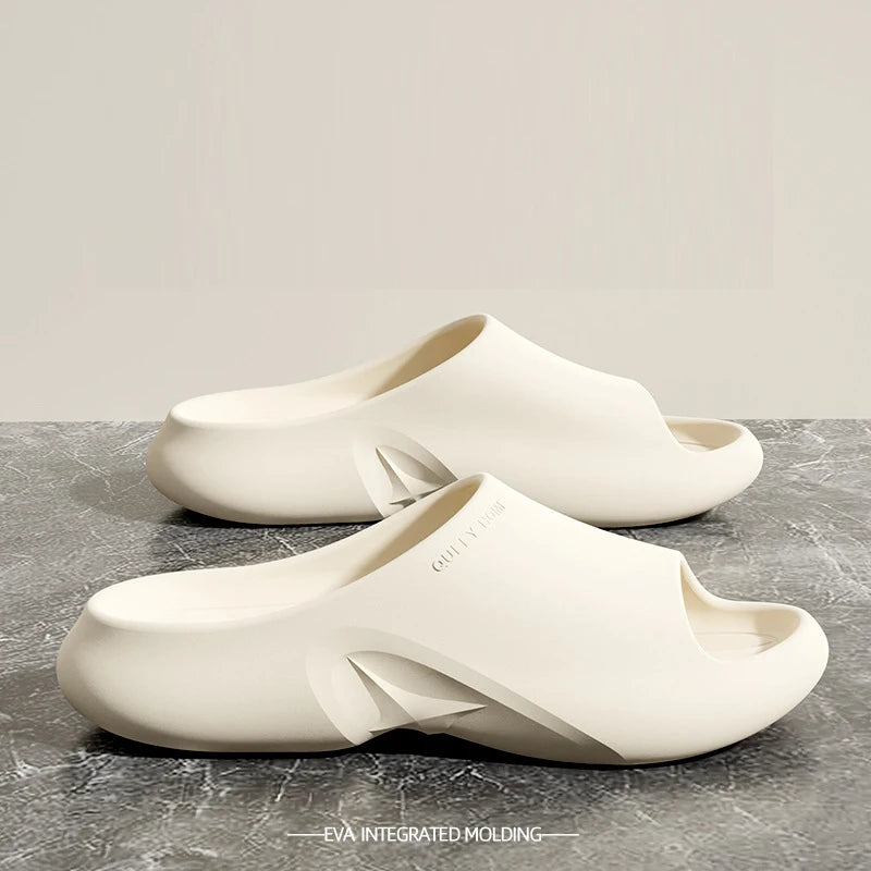 2025 Summer Men Sandals Antislip Casual Beach Shoes Open Toe Breathable Bathroom Slippers Platform Cozy Men Slippers