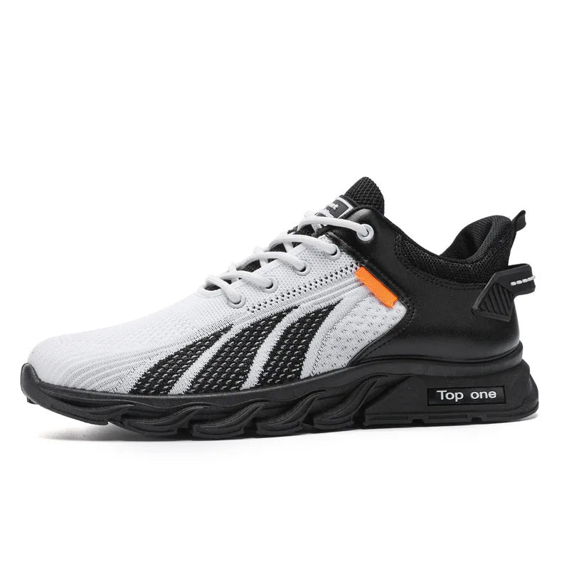 Fashion Men Sneakers Mesh Casual Shoes Lac-Up Men Shoes Lightweight Vulcanize Shoes Walking Sneakers Zapatillas Hombre