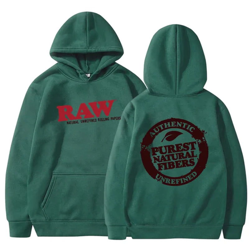 RAW Fashion Hoodie Men'S Sweatshirt Polar Fleece Hooded Harajuku Hip Hop Casual Men'S Ladies Hoodie High Quality Pullover Hoodie