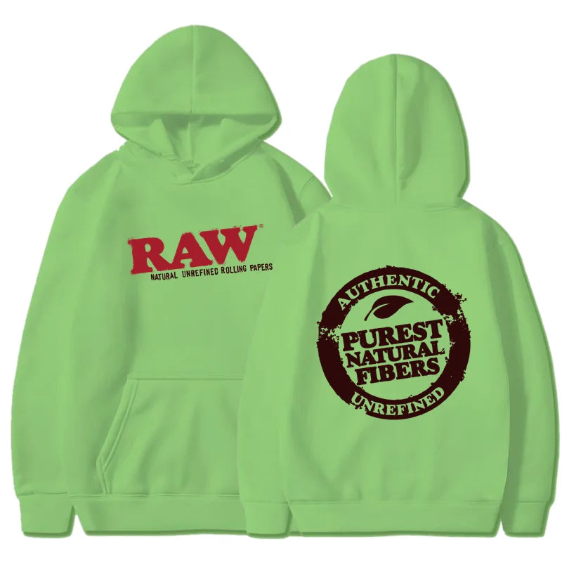 RAW Fashion Hoodie Men'S Sweatshirt Polar Fleece Hooded Harajuku Hip Hop Casual Men'S Ladies Hoodie High Quality Pullover Hoodie