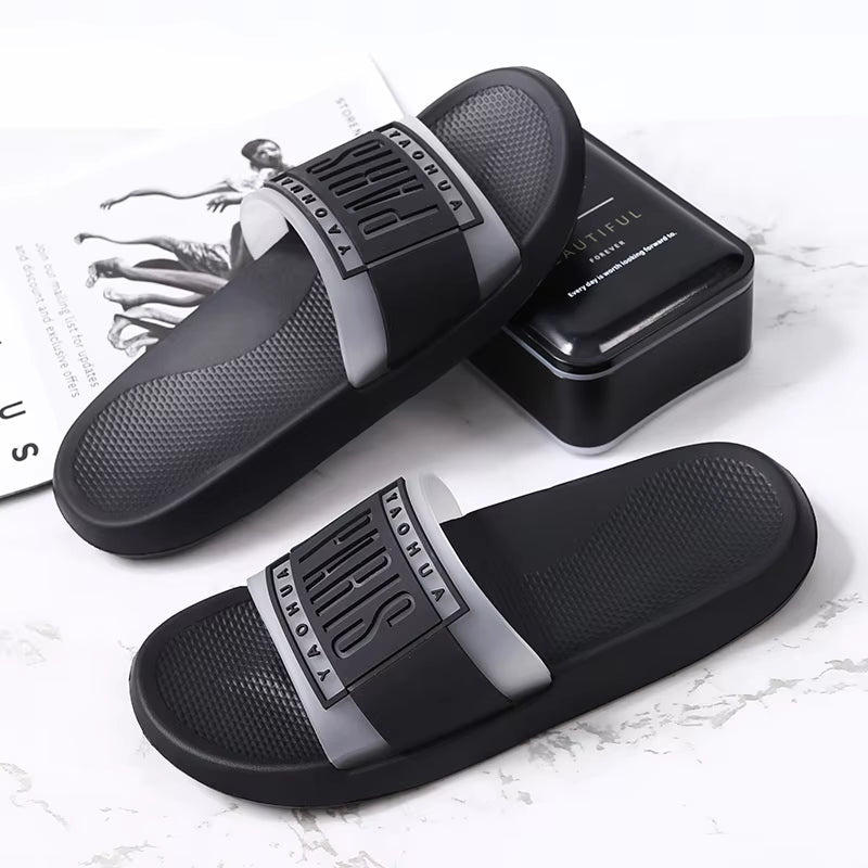 Summer Men Slippers Indoor Home Slides Bathroom Slippers Casual Massage Loafers Outdoor Clogs Garden Shoes Beach Mules