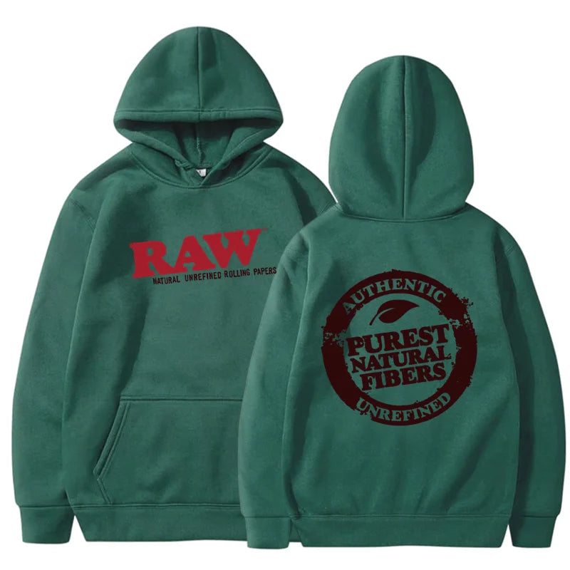 RAW Fashion Hoodie Men'S Sweatshirt Polar Fleece Hooded Harajuku Hip Hop Casual Men'S Ladies Hoodie High Quality Pullover Hoodie