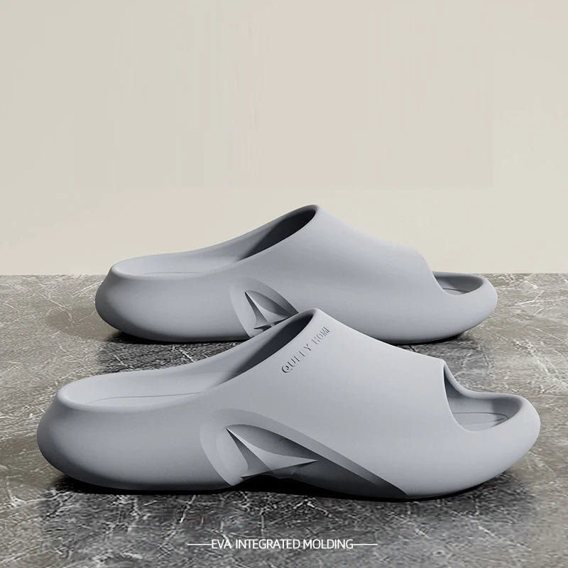 2025 Summer Men Sandals Antislip Casual Beach Shoes Open Toe Breathable Bathroom Slippers Platform Cozy Men Slippers