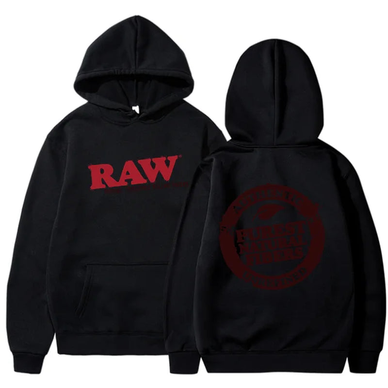 RAW Fashion Hoodie Men'S Sweatshirt Polar Fleece Hooded Harajuku Hip Hop Casual Men'S Ladies Hoodie High Quality Pullover Hoodie