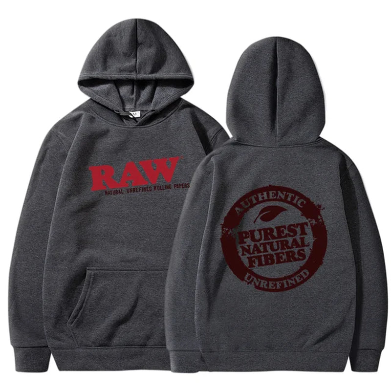 RAW Fashion Hoodie Men'S Sweatshirt Polar Fleece Hooded Harajuku Hip Hop Casual Men'S Ladies Hoodie High Quality Pullover Hoodie