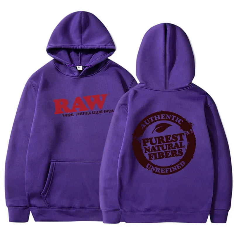 RAW Fashion Hoodie Men'S Sweatshirt Polar Fleece Hooded Harajuku Hip Hop Casual Men'S Ladies Hoodie High Quality Pullover Hoodie