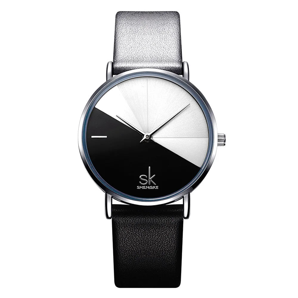 SK Luxury Leather Watches Women Creative Fashion Quartz Watches for Reloj Mujer 2019 Ladies Wrist Watch  Relogio Feminino