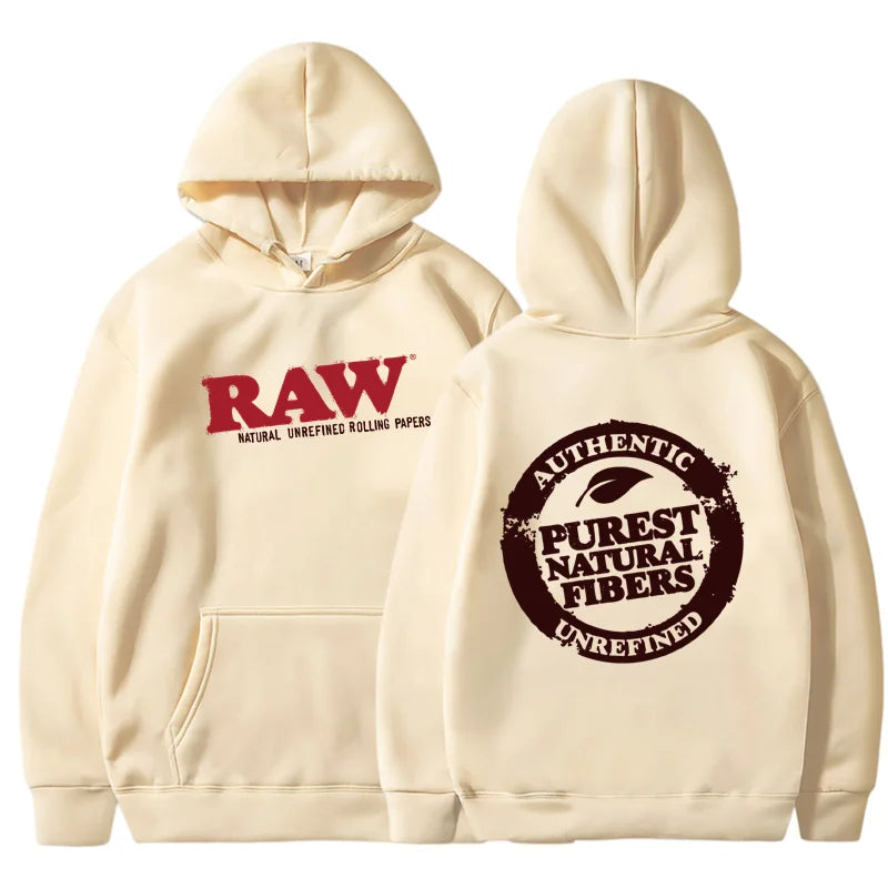 RAW Fashion Hoodie Men'S Sweatshirt Polar Fleece Hooded Harajuku Hip Hop Casual Men'S Ladies Hoodie High Quality Pullover Hoodie