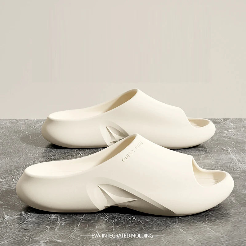 2025 Summer Men Sandals Antislip Casual Beach Shoes Open Toe Breathable Bathroom Slippers Platform Cozy Men Slippers