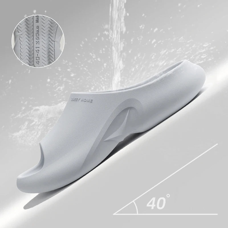 2025 Summer Men Sandals Antislip Casual Beach Shoes Open Toe Breathable Bathroom Slippers Platform Cozy Men Slippers